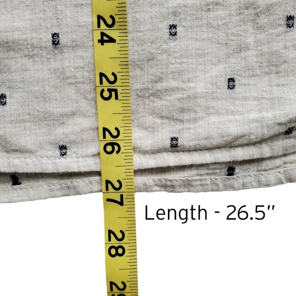 ZARA Boho Embroidered Peasant Top Unbleached Cotton with Navy Blue Stitching XL - Picture 13 of 16